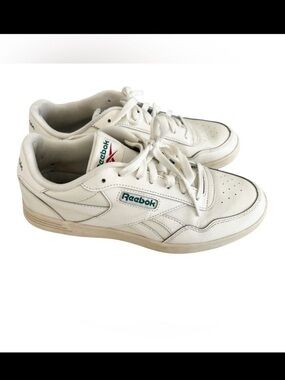 Reebok White Sneakers sz 8.5 Reebok Court Advance Sneaker green logo